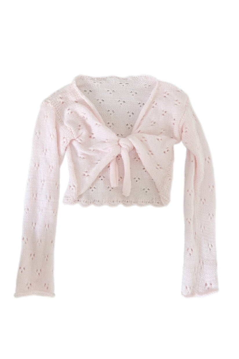 The Pointelle Wrap Top