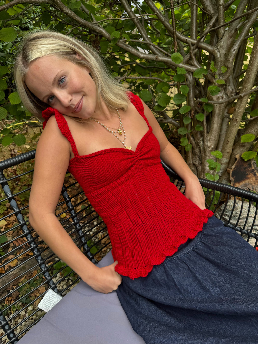 The Cherry Red Jessica Knit