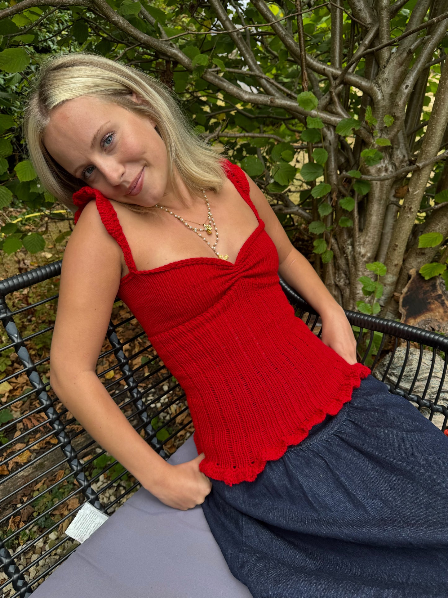 The Cherry Red Jessica Knit
