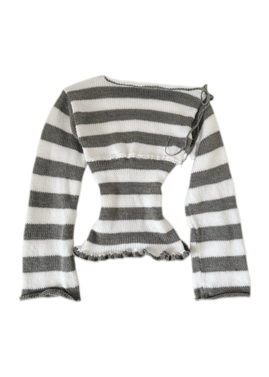 The Grey and White Amelie Knit