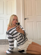 The Grey and White Amelie Knit