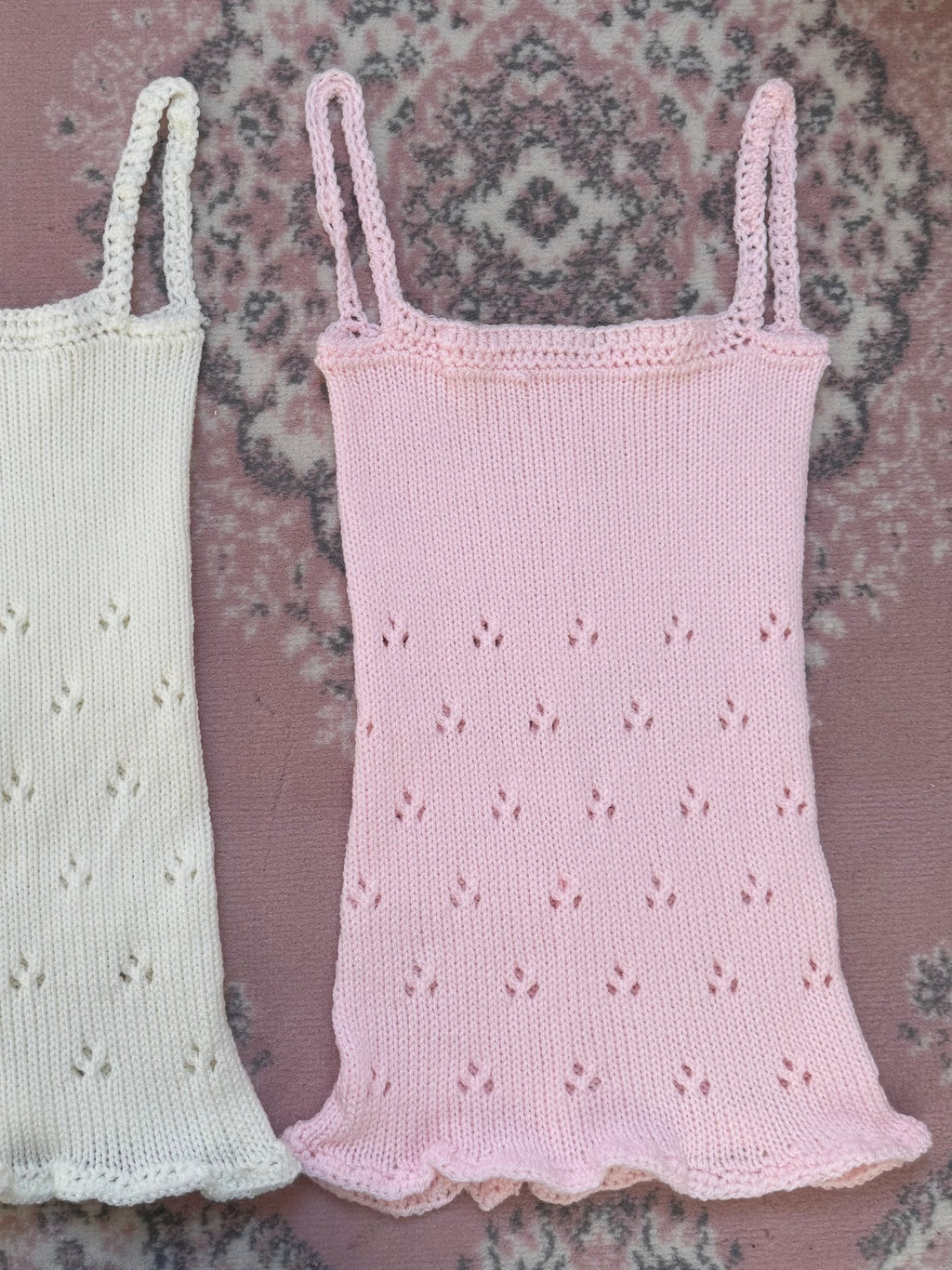 The Baby Pink Celia Knitted Tank