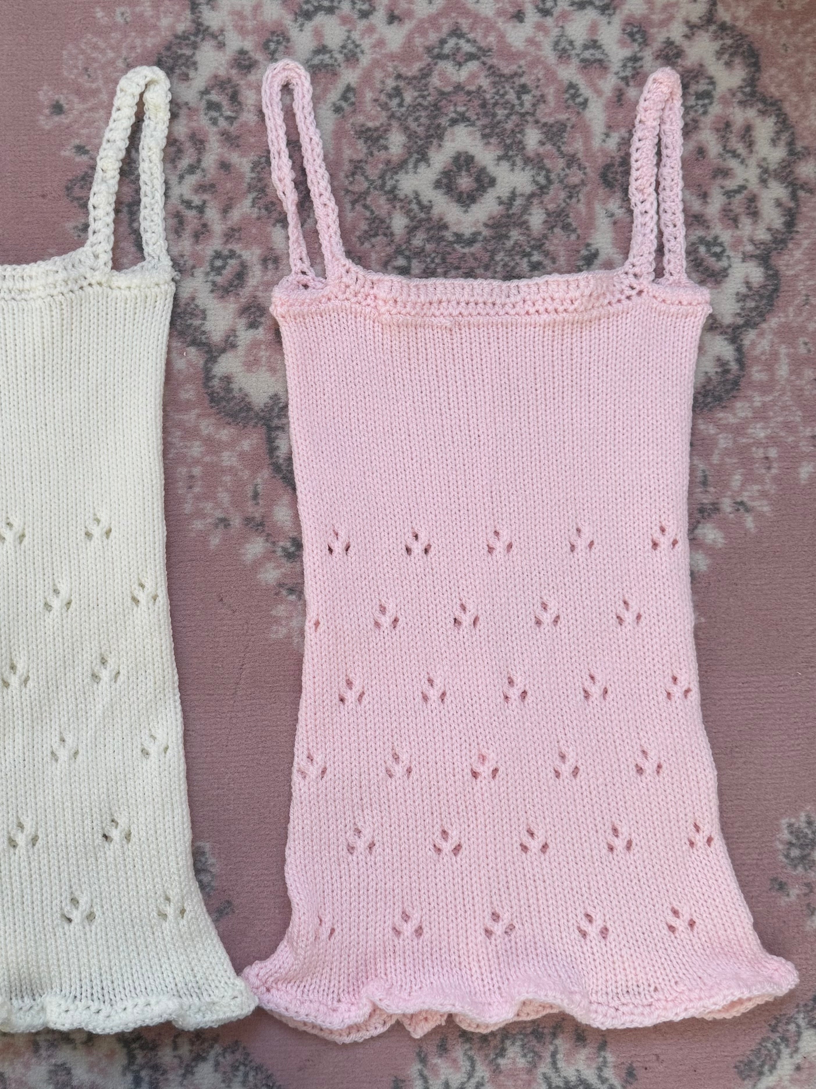 The Baby Pink Celia Knitted Tank