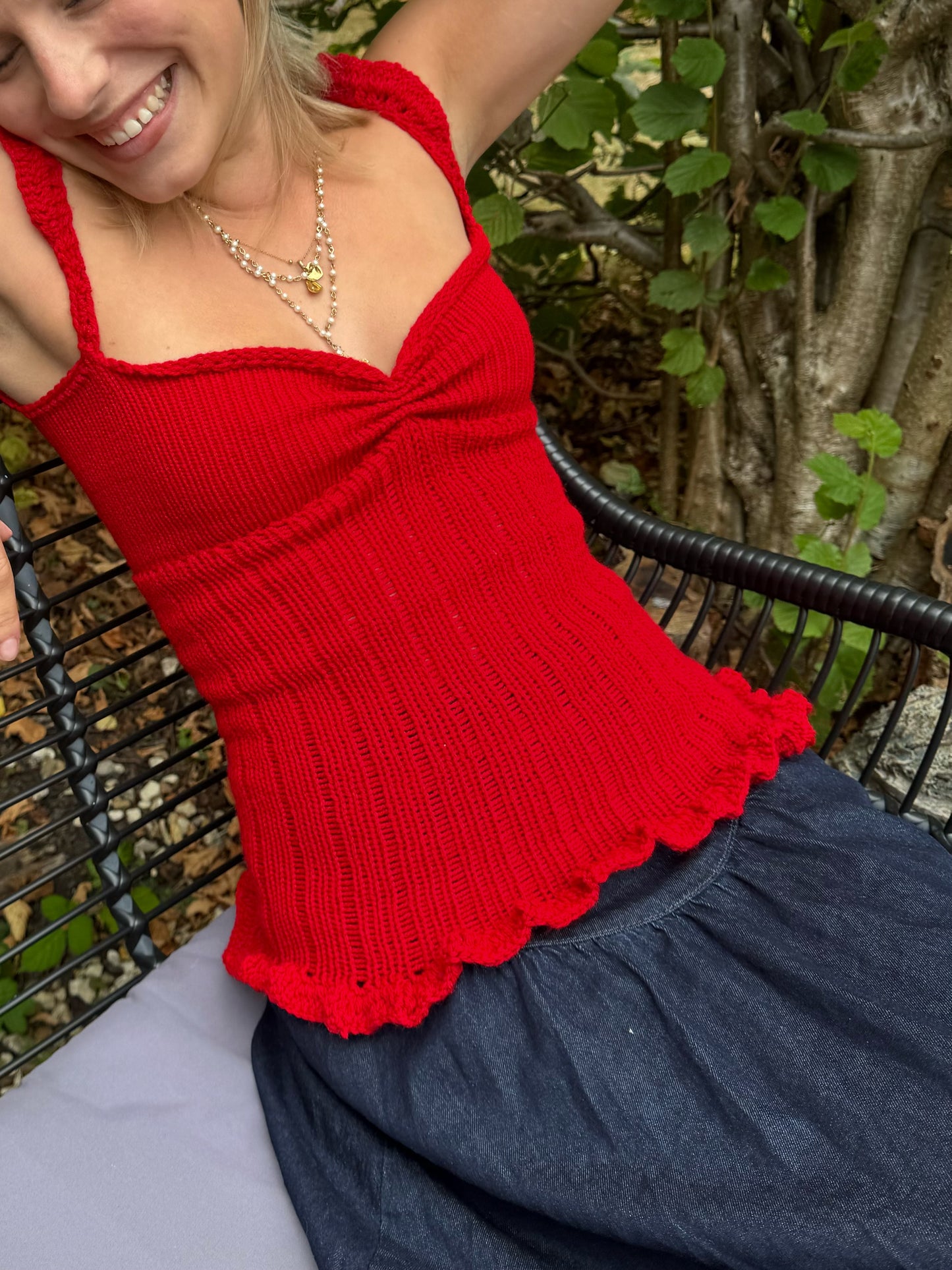 The Cherry Red Jessica Knit