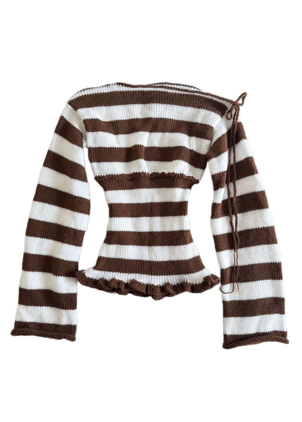 The Chocolate and White Amelie Knit