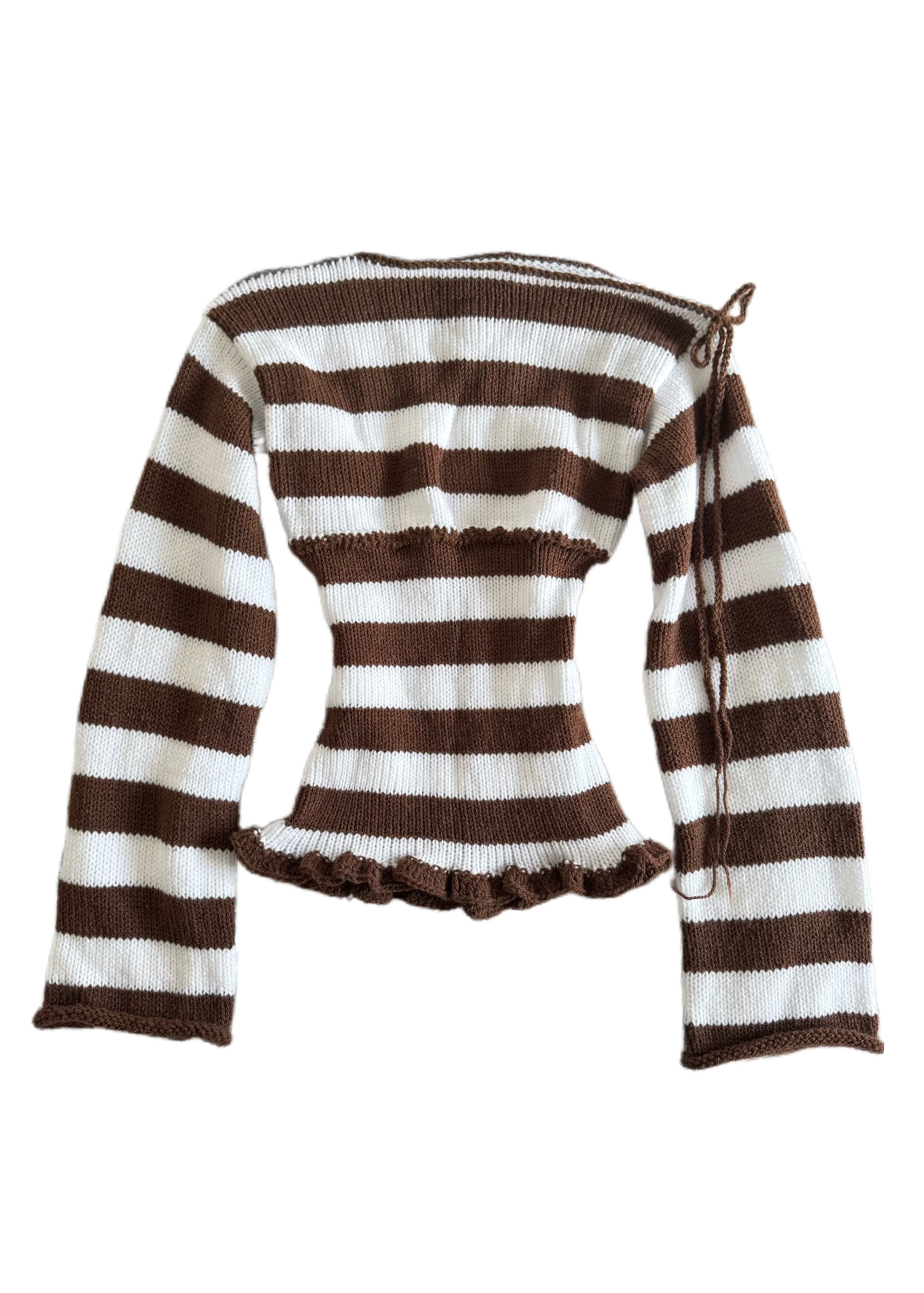 The Chocolate and White Amelie Knit