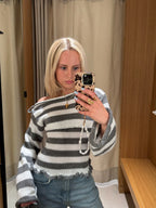 The Grey and White Amelie Knit