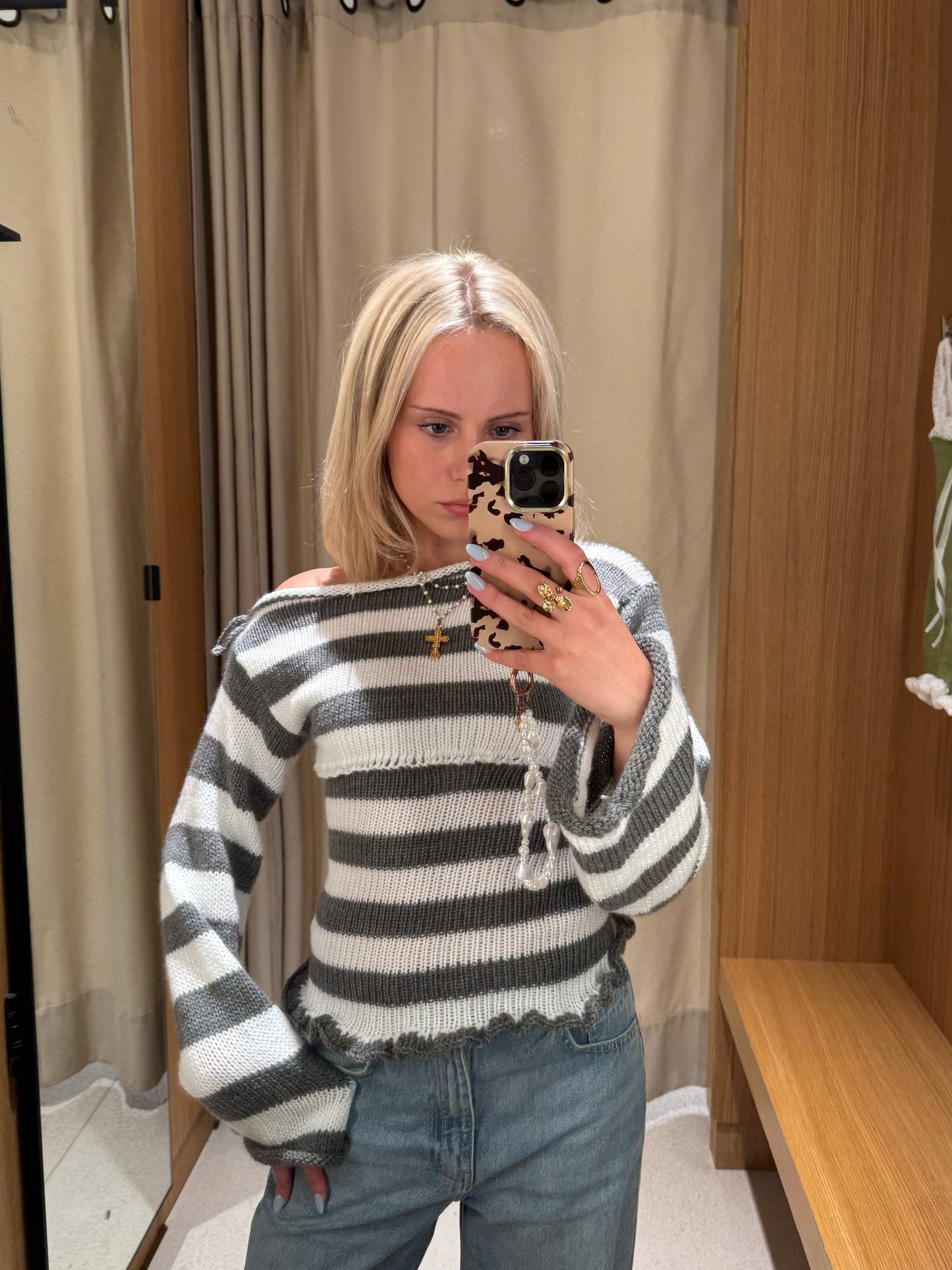 The Grey and White Amelie Knit