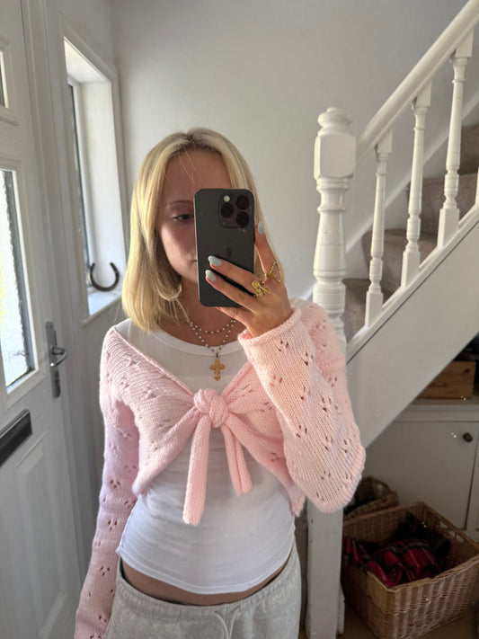 The Pointelle Wrap Top