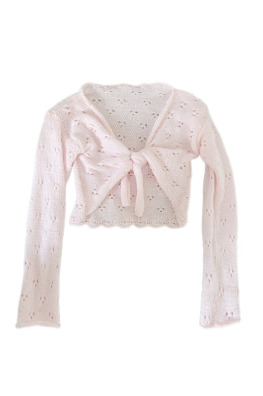 The Pointelle Wrap Top